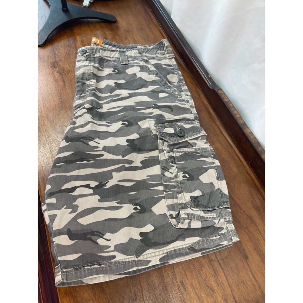Lee Dungarees Mens Grey Camo Cargo Shorts Size 38 Cotton Relaxed Fit 2183386